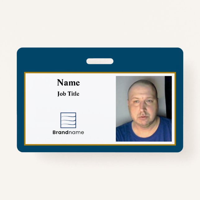 Blue Employee ID Badge (Front)