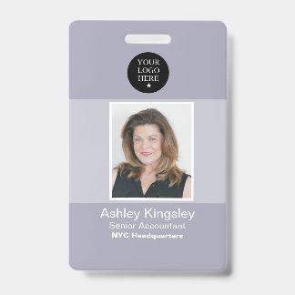 Blue Employee Photo Badge Corporate Security