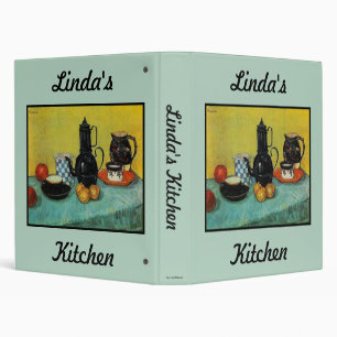 Blue Enamel Coffee Pot by Vincent van Gogh Binder
