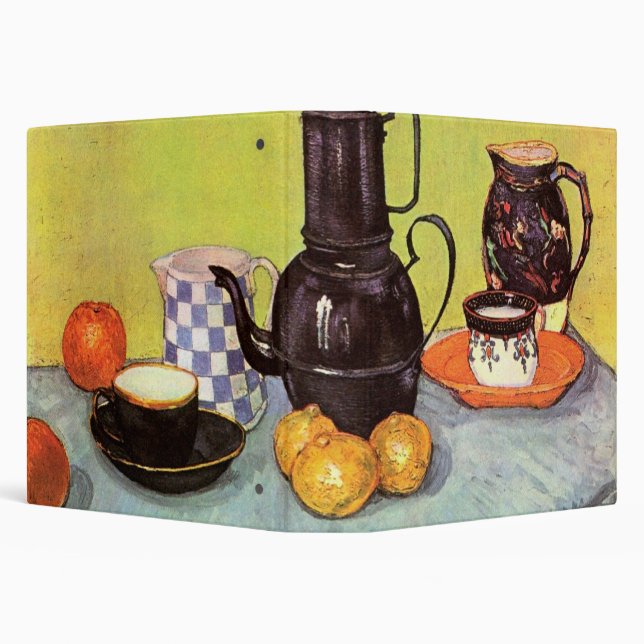 Blue Enamel Coffeepot by Vincent van Gogh Binder (Background)