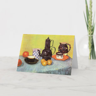 Blue Enamel Coffeepot by Vincent van Gogh Card