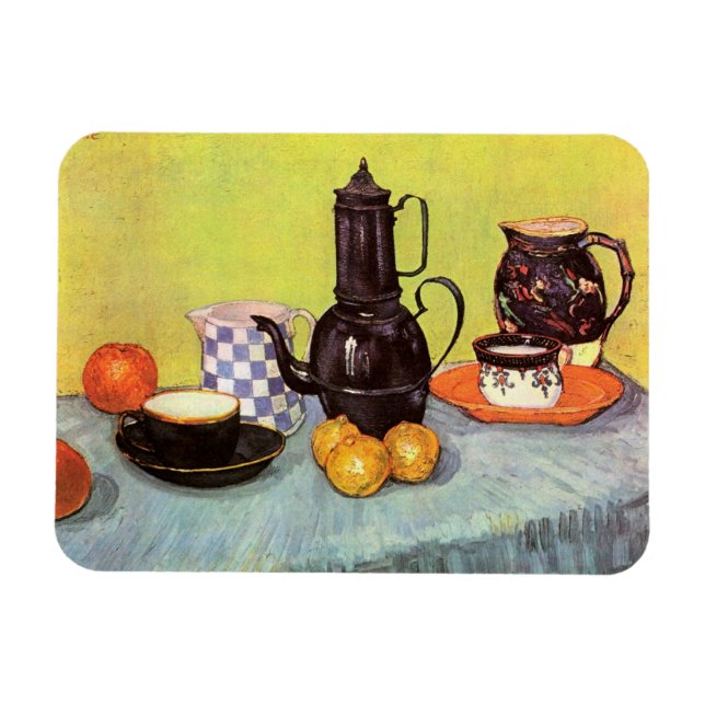 Blue Enamel Coffeepot by Vincent van Gogh Magnet (Horizontal)