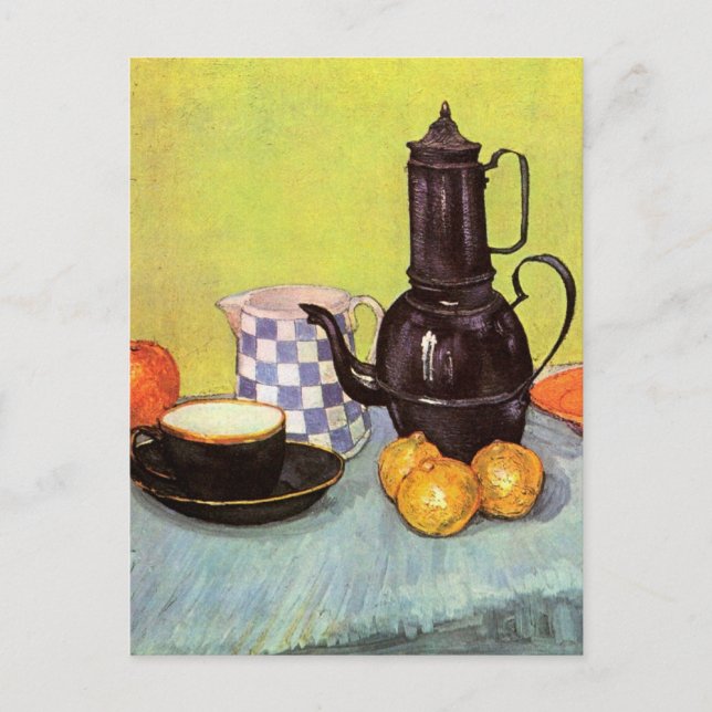 Blue Enamel Coffeepot by Vincent van Gogh Postcard (Front)