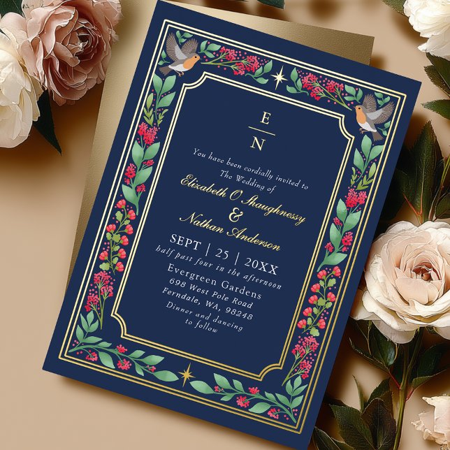 Blue Enchanting Botanical Floral Garden Wedding (Creator Uploaded)