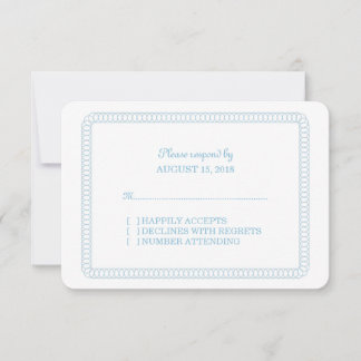Blue Encircled Rounded Response Card
