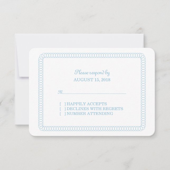 Blue Encircled Rounded Response Card (Front)