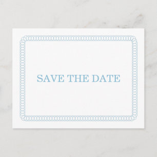 Blue Encircled Rounded Save the Date Postcard