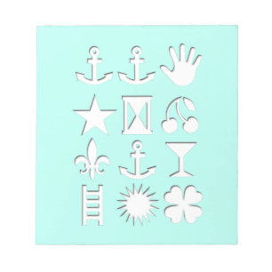 Blue Encoded Message Friendship Notepad