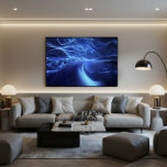 Blue Energy Flow Canvas Print<br><div class="desc">Dive into a universe of pure energy with this hypnotic work. Vibrant waves of blue light flow like a cosmic river,  bringing movement and serenity. Ideal for tech offices or spaces wanting to convey innovation,  calm,  and a touch of sophisticated futurism.</div>