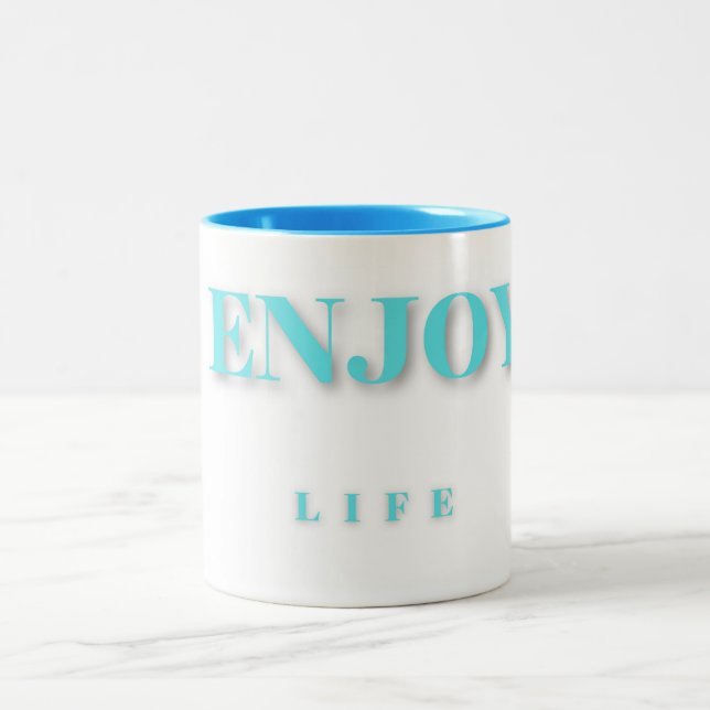 Blue Enjoy Life Mug (Center)