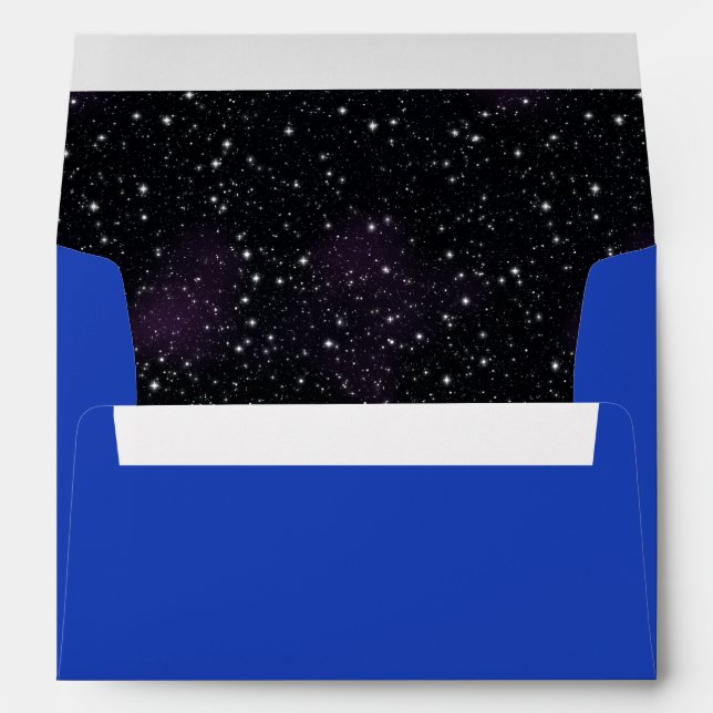 Blue Envelope Space Stars Galaxy Nebula Lining (Back (Bottom))
