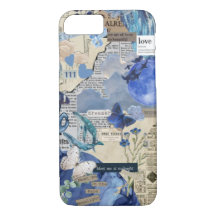Blue esthétique iPhone & coque ipad - Collage Vint