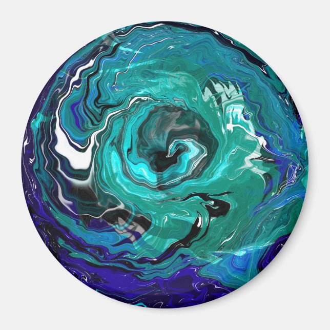 Blue Eternity | Abstract Art Magnet (Front)