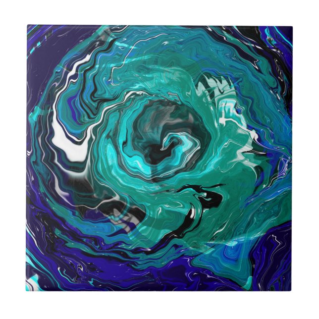 Blue Eternity | Abstract Art Tile (Front)
