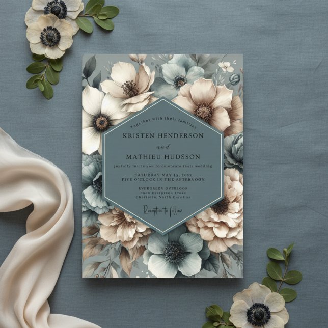 Blue Ethereal Wedding Invitation (Creator Uploaded)
