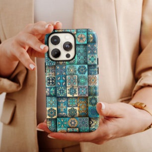 Blue Ethnic Flower Mandala   iPhone 14 Case-Mate Case
