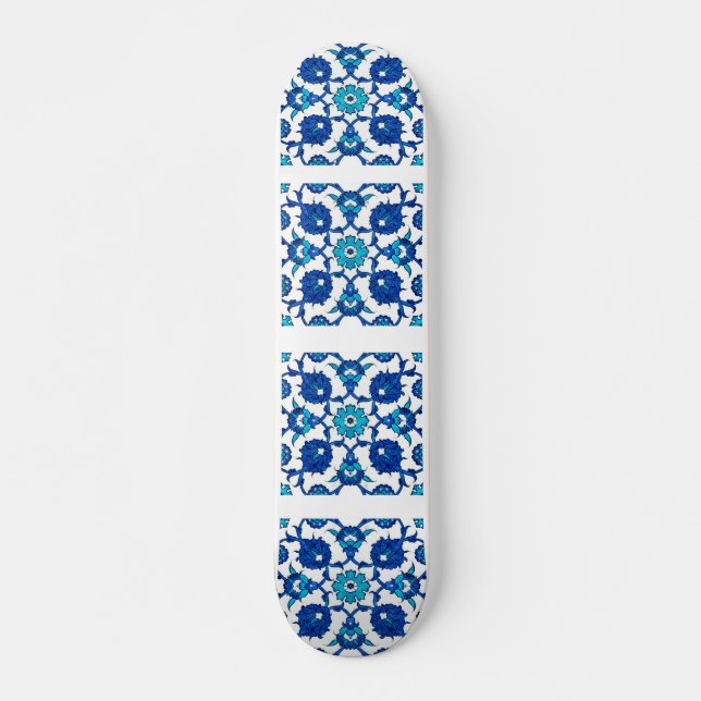 Blue ethnic Turkish design Souvenir Skateboard (Front)