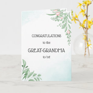 Blue Eucalyptus Congratulations Grandma-to-be Card