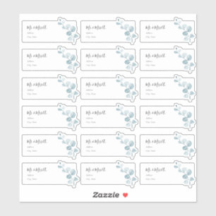 Blue Eucalyptus Sprig Guest Address Labels