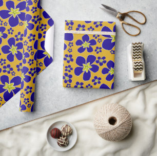 Blue Evening Primrose Wrapping Paper