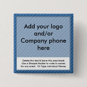 Blue Event Business Name Badges Tags Pins