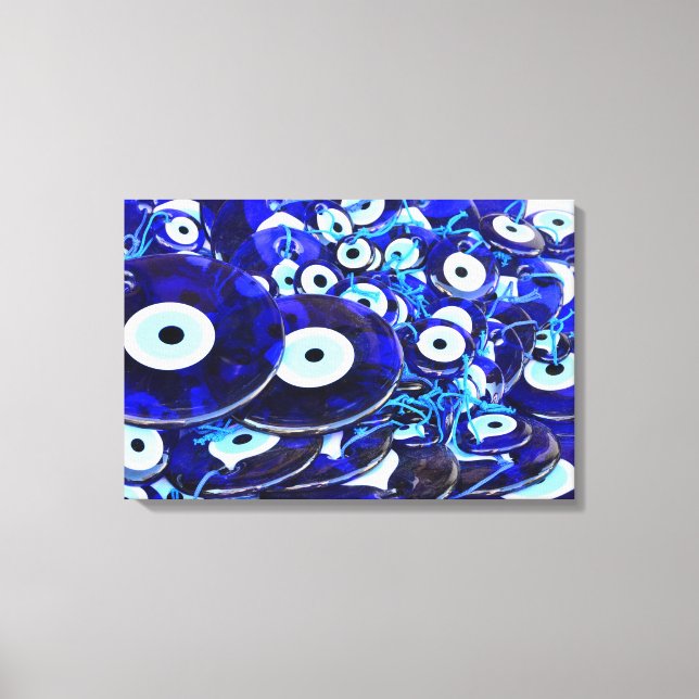 Blue Evil Eye amulets Canvas Print (Front)