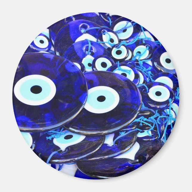 Blue Evil Eye amulets Magnet (Front)