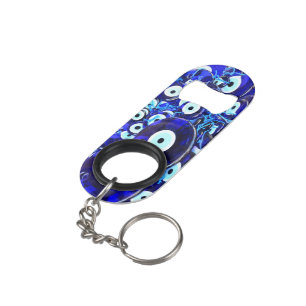 Blue Evil Eye amulets Mini Bottle Opener