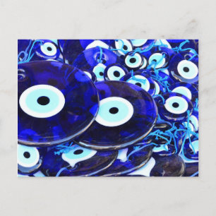 Blue Evil Eye amulets Postcard