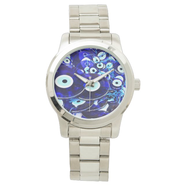 Blue Evil Eye amulets Watch (Front)