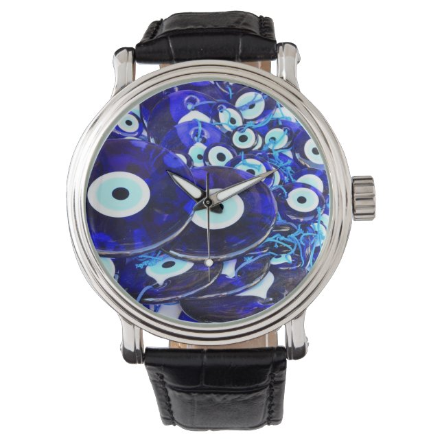Blue Evil Eye amulets Watch (Front)