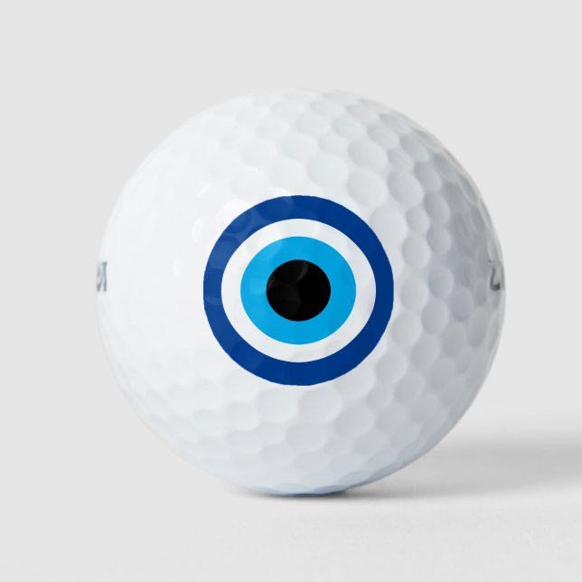 Blue Evil Eye golf ball gift set  (Front)