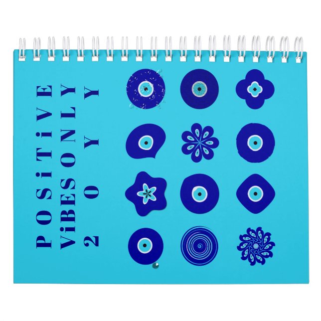 Blue Evil Eye Good Luck Nazar and Talisman Art Calendar (Cover)