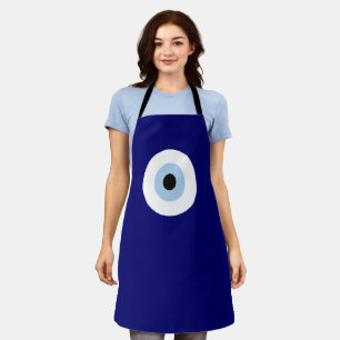 Blue Evil Eye Good luck & Protection Symbol Apron