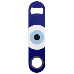 Blue Evil Eye Good luck & Protection Symbol Bar Key