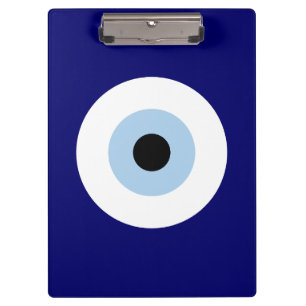 Blue Evil Eye Good luck & Protection Symbol Clipboard
