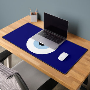 Blue Evil Eye Good luck & Protection Symbol Desk Mat