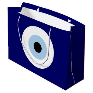Blue Evil Eye Good luck & Protection Symbol Large Gift Bag
