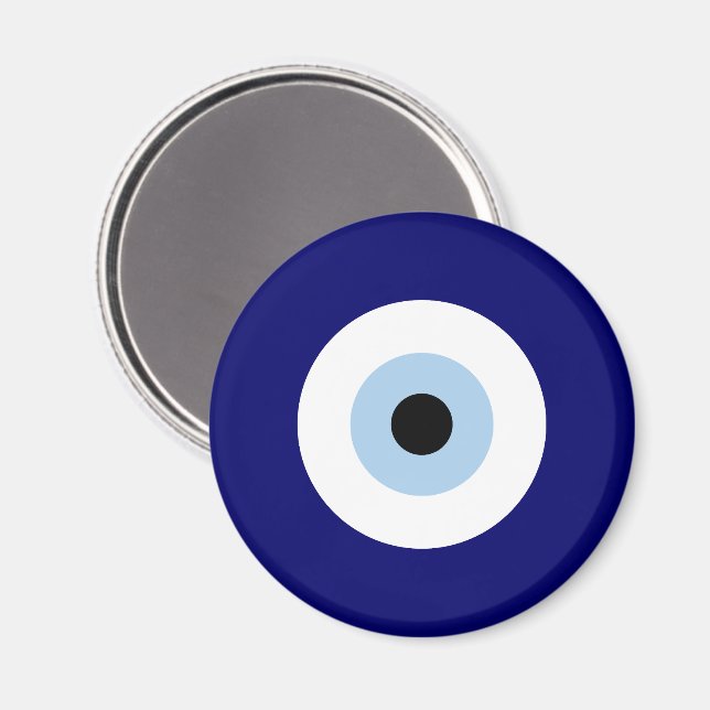 Blue Evil Eye Good luck & Protection Symbol Magnet (Front/Back)