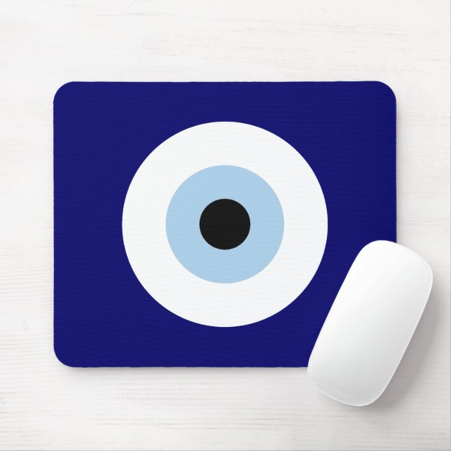 Blue Evil Eye Good luck & Protection Symbol Mouse Pad (With Mouse)