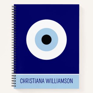 Blue Evil Eye Good luck & Protection Symbol Notebook