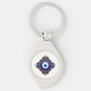 Blue Evil Eye Keychain