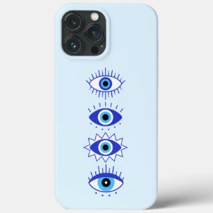 Blue Evil Eyes Energy Meditation Hamsa  Mystical  iPhone 13 Pro Max Case