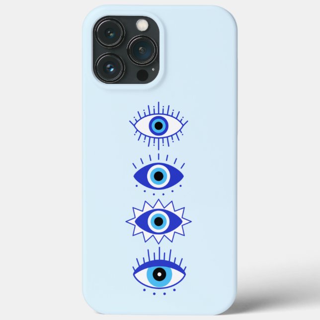 Blue Evil Eyes Energy Meditation Hamsa  Mystical  Case-Mate iPhone Case (Back)