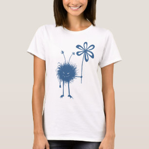 Blue Evil Flower Bug Female T-Shirt