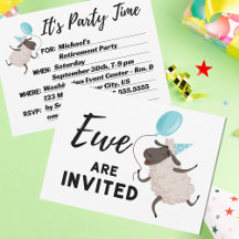 Blue Ewe Are Invited All Occasion You are Invited 