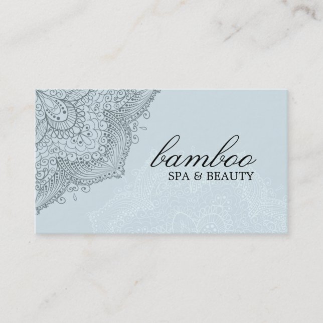 Blue Exotic Spa Business Card (Front)