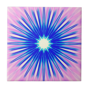 blue exploding star tile