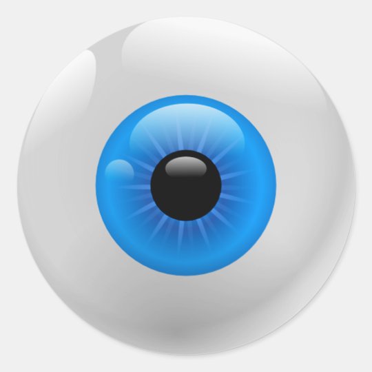 BLUE EYE BALL CLASSIC ROUND STICKER