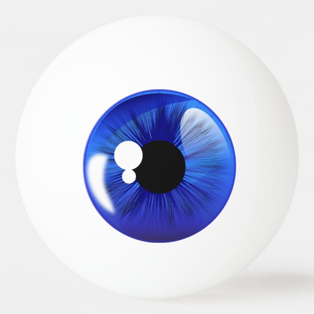 Blue Eye Ball Iris Funny Novelty Ping Pong Ball (Front)